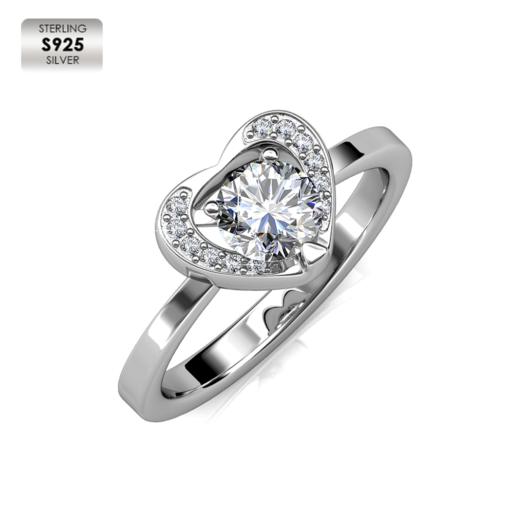 Sterling Silver 925 with 18K white gold plated
