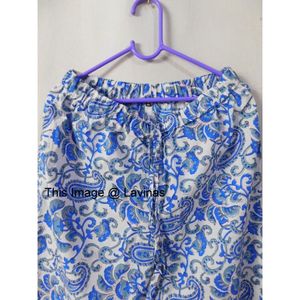 PJ-Conjunto de ropa de dormir Floral para mujer, vestido de noche hecho a mano, 100% algodón, bohemio, a juego - Product Image 4