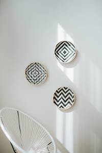 Set 3 platos de bambú, decoración colgante de pared de bambú, decoración de pared Baboo - Product Image 5