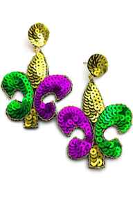 ต่างหูลูกปัดรูปผีเสื้อสำหรับผู้หญิง Mardi Gras จากอินเดีย - Product Image 3