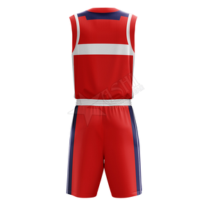 Uniforme de baloncesto por sublimación rojo personalizado, camiseta atlética reversible, Camiseta cómoda de baloncesto de talla grande - Product Image 2