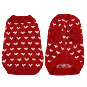 <span class=keywords><strong>Pull</strong></span> en acrylique <span class=keywords><strong>de</strong></span> haute qualité pour chien, motif cœur classique, tricot doux, <span class=keywords><strong>pull</strong></span> pour animal <span class=keywords><strong>de</strong></span> compagnie, écologique, motif uni mignon, tailles XS à XL, printemps automne - Product Image 3