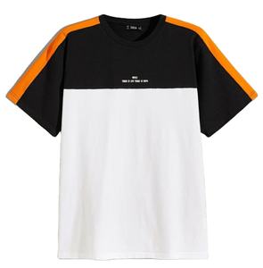 Camiseta deportiva de alta calidad BD para hombre, estilo informal con patrón de logotipo, 60% algodón peinado y 40% poliéster, manga corta y cuello redondo - Product Image 3