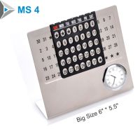 Calendrier de table personnalisé tendance au design haut de gamme calendrier d'impression calendrier de bureau en métal personnalisé pour la décoration de table de bureau