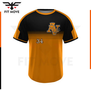 Maillot de baseball imprimé personnalisé pour hommes, tenue, livraison rapide, chemises jaunes unies avec sublimation, fonction respirante, prix bon marché - Product Image 2