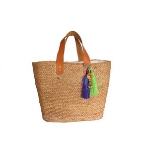 Sac à main en jute pour femmes, très vendu, élégant, de haute qualité, logo personnalisé, design à pois, deux poignées, fermeture éclair, pour l'exportation, fabriqué au Bangladesh - Product Image 2