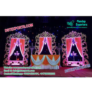 ฉากหลังงานแต่งงานสุดหรู แผงตกแต่งเวทีงานแต่งงาน โครงสร้างล่าสุด ดีไซน์ราชวงศ์ แผงฉากหลังงานแต่งงาน - Product Image 1
