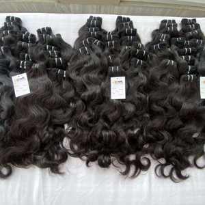 100% Raw Unprocessed Virgin Human Wavy/straight/<b>curly</b> Hair Extensions,Peruvian Bulk Hair Loose Wave <b>Bundles</b> With Lace Closure - Product Image 1