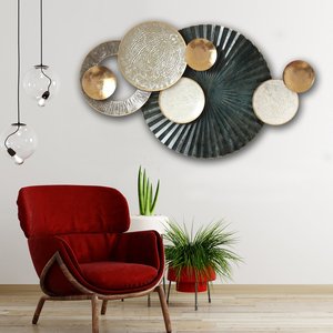 The Sea Green Metal Wall Art Panel - Product Image 1