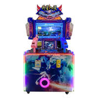 Machine de jeu vidéo de tir à 2 joueurs | Machine de jeu d'arcade miniature Alien Invasion | Jeux d'arcade pour enfants à monnayeur à vendre