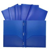 Carpeta de plástico duro con clavijas, colores surtidos, 3 sujetadores de Metal, plástico