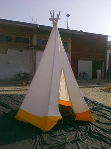 Tienda de campaña Tipi para niños, bastones de madera, lona de algodón, juego de Tipi para dormir - Product Image 4
