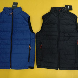 เสื้อกั๊กลำลองคอตั้งสำหรับผู้ชายมีซิปกระเป๋าด้านหน้าติดป้ายยี่ห้อดั้งเดิมสำหรับฤดูหนาว - Product Image 1