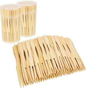 Cubiertos de madera desechables <span class=keywords><strong>Tenedor</strong></span> Durable Mini <span class=keywords><strong>Tenedor</strong></span> de fruta de madera para comedor de fiesta - Product Image 1
