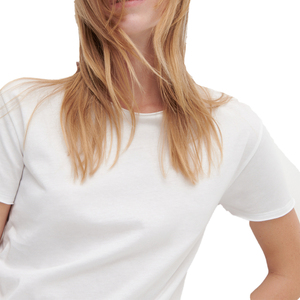 เสื้อยืดผู้หญิง OEM รุ่นใหม่ล่าสุดสำหรับฤดูร้อน ผ้าฝ้ายแท้ สวมใส่สบาย - Product Image 6