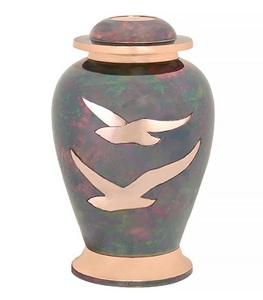 Aves que van a casa Gran venta Suministros funerarios Urnas de cremación Urnas funerarias para cenizas de mascotas humanas Urna funeraria de metal - Product Image 5
