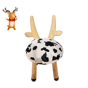 Silla de diseño de animales para niños, taburete de madera natural de alta calidad, ideal para dar a los niños un encantador comercio de exportación, modelo WSS 3104