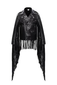 แจ็คเก็ตหนังที่มีขอบยาว - Product Image 6