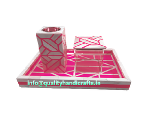 Vente flash : Coffret en os, artisanat de qualité, encens indien, incrustation d'os, brûleur à bakhoor, plateau vert, Mubkhar arabe, Oud, usage religieux - Product Image 2