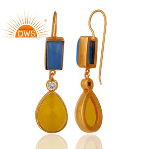 Fermoirs de boucles d'oreilles en laiton CZ, 17 pièces, en pierres précieuses multiples, pendentifs, styliste, bijoux - Product Image 2