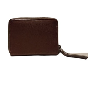 Monedero de mano de cuero genuino para mujer con característica RFID Cierre de cremallera Bordado Decoración Patrón de caramelo Forro de poliéster - Product Image 1