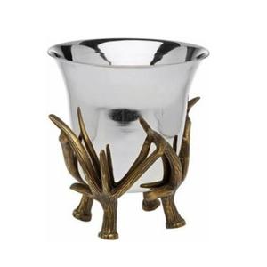 Personalized Wine Cooler Ice <b>Bucket</b> New Custom Designed Metal Aluminium Wine Cooler & Beverage <b>Bucket</b> <b>With</b> Antler <b>Stands</b> - Product Image 1