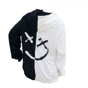 Vente en gros d'usine de sweats à capuche avec logo personnalisé 2 couleurs sweats à capuche en coton/polyester pour hommes à imprimer capuche surdimensionnée - Product Image 2