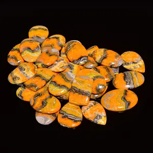 天然大黄蜂碧玉宝石批发批量混合形状和尺寸手工凸圆形珠宝制作宝石