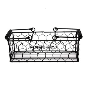 Ensemble de trois paniers à oeufs en fer faits à la main Formes et tailles personnalisées Panier à oeufs en métal personnalisable en gros - Product Image 4