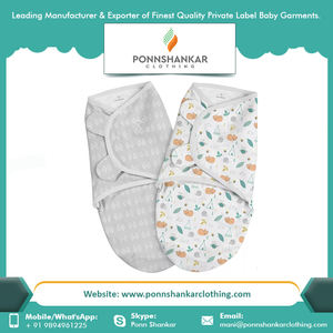 High Quality Pure Organic Cotton Muslin Adjustable Swaddle <b>Wrap</b> for Sale 100% Organic cotton baby swaddle <b>wrap</b> - Product Image 2