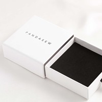 Scatola Portagioie PandaSew con Cassetto Scorrevole per Anelli, Collane e Orecchini, Confezione Regalo in Cartone con Logo Personalizzato