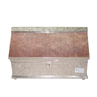 Boîte de rangement en étain en bois Style français, boîte de rangement personnalisée, boîte de rangement d'argent allemande en feuille d'argent, nouveaux arrivages
