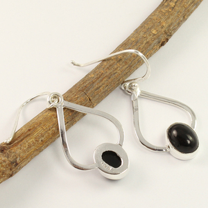 ผู้ขายที่ดีที่สุดทำด้วยมือธรรมชาติสีดำนิล925สเตอร์ลิงเครื่องประดับทำด้วยมือต่างหูห้อยและปล่อยของขวัญสำหรับผู้หญิง - Product Image 2