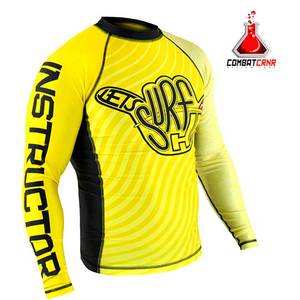 Vêtements de sport fitness, rashguards personnalisés sublimés pour MMA BJJ, manches longues, homme, polyester/nylon, marque personnalisée - Product Image 4