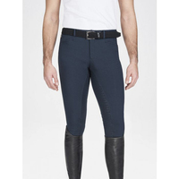 Horsekraft Pantalon d'équitation homme coupe basse avec grip en silicone intégral, design personnalisé, poche téléphone, respirant et anti-humidité