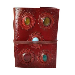 Journal en cuir de fermeture de fil de pierre multicolore fabriqué à la main cahier de taille B5 Unique Texture cousue pour une utilisation au bureau d'affaires - Product Image 1
