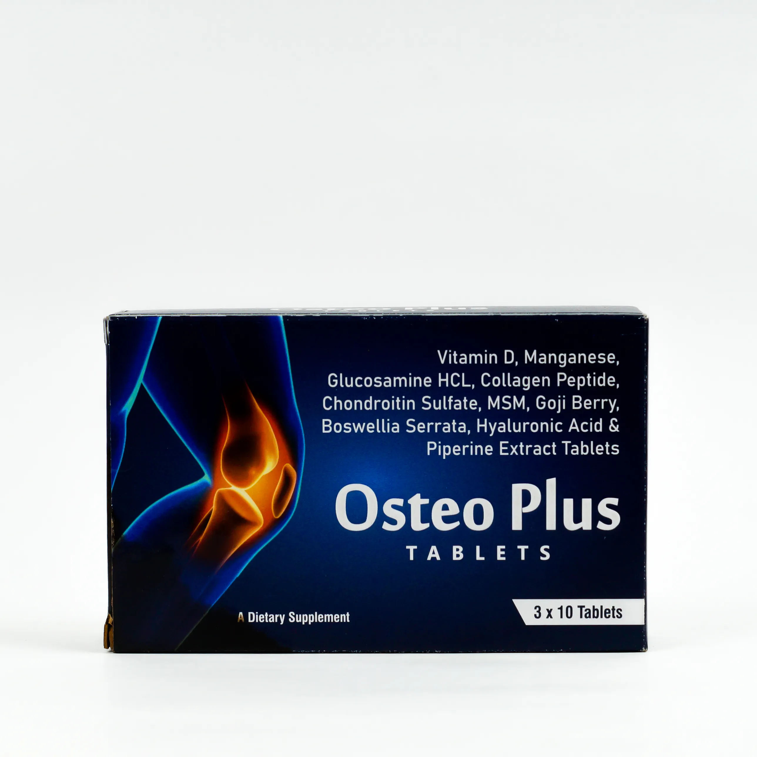 Premium kalite ve özel etiketleme Vitamin D manganez Glucoamine HCL kollajen peptid kondroitin sülfat Boswellia 'tablet