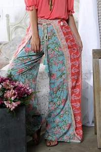 Floral de las mujeres, alta cintura pantalones largos pantalones casuales Yoga pantalón Pantalones Pantalón Palazzo - Product Image 2