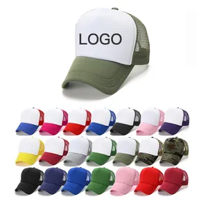 Cappelli del camionista del cappuccio del camionista della maglia del cappello di alto profilo del Logo del ricamo 3d su ordinazione di alta qualità