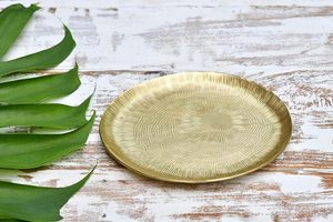 <b>Large</b> Mango Wood Round Tray <b>Plate</b> Shape - Product Image 6