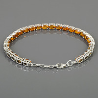 925 Sterling Silver Tennis Bracelet Léger Cornaline Pierres Précieuses Bracelet Fine Jewelry pour la Fête Saint Valentin Cadeau Pas Cher Bas