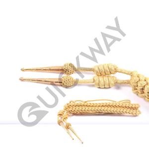 ชุดยูนิฟอร์ม aiguillette สีทองมีสองปลายสายทำในปากีสถาน - Product Image 4