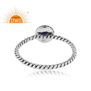 Anillo de plata trenzado hecho a mano, joyería de Iolite Natural al por mayor, proveedor de joyería de piedras preciosas - Product Image 3