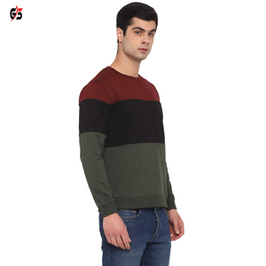 Derniers vêtements de mode pour hommes 2025 sweat-shirt 100% chaud coton polaire col rond patchwork multi couleurs manches complètes vêtements OEM - Product Image 4