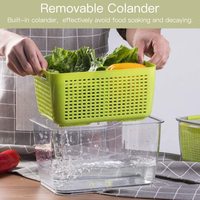 3-In-1 Multifunctionele Plastic Voedselbewaarset Vers Bewaren Koelkast Crisper Voor Groenten En Fruit Afvoermand Voor Voedingsmiddelen