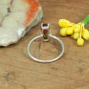 Tourmaline rose naturelle non traitée pierre brute en argent sterling 92.5 bijoux pour femmes belle bague faite à la main - Product Image 4