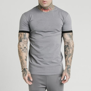 ขายส่งเสื้อยืดออกแบบ95% ผ้าฝ้าย5% Elastane แขน Ringer ผู้ชายเสื้อยืดโลโก้ที่กำหนดเองเสื้อยืด - Product Image 2