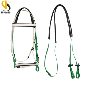Brida para Caballo al por Mayor 2022 con Riendas y Muserola Simple, Material de PU, Color Personalizado para Equitación y Carreras - Product Image 2