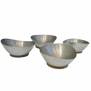 Tazón de aluminio plata tulipán polaco de diseñador - Product Image 3