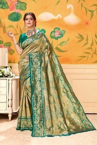 Saris en soie et coton Banarasi, multicolores, designs modernes, lavables, pour occasions spéciales, vêtements de mariage, vente en gros - Product Image 2